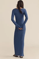 Sunday Brooklyn Cutout Long-Sleeve Midi Sweater Dress