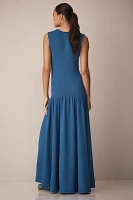 Daily Practice by Anthropologie Sleeveless Drop-Waist Midi Dress