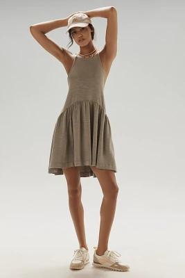 Daily Practice Sleeveless Flounce Drop-Waist Mini Dress