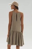 Daily Practice Sleeveless Flounce Drop-Waist Mini Dress