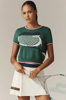 Tretorn x Anthropologie Knit Short-Sleeve Racquet Sweater