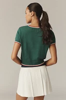 Tretorn x Anthropologie Knit Short-Sleeve Racquet Sweater