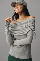 Daily Practice by Anthropologie Off-The-Shoulder Long-Sleeve Top