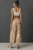 Daily Practice by Anthropologie Base Jump Parachute Pants: Metallic Edition