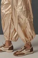 Daily Practice by Anthropologie Base Jump Parachute Pants: Metallic Edition