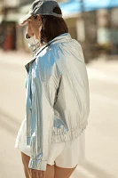 By Anthropologie Metallic Track Jacket