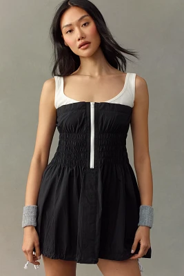 Daily Practice Sleeveless Smocked Mini Dress