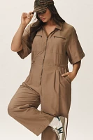 Daily Practice Short-Sleeve Utility Jumpsuit