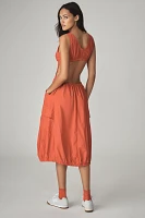 Daily Practice Fastpack Bubble-Hem Midi Dress