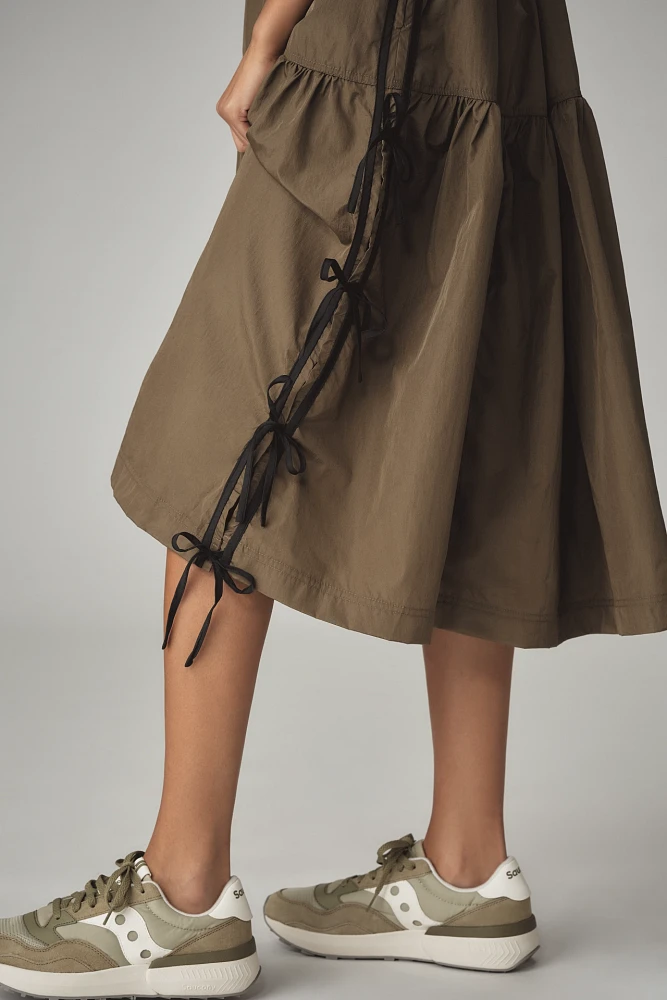 Daily Practice Sky High Tiered Midi Dress
