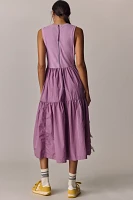 Daily Practice Sky High Tiered Midi Dress