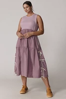 Daily Practice Sky High Tiered Midi Dress