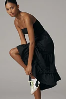 Daily Practice Strapless Drop-Waist Tiered Dress