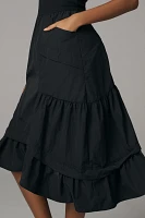 Daily Practice Strapless Drop-Waist Tiered Dress