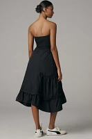 Daily Practice Strapless Drop-Waist Tiered Dress
