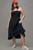 Daily Practice Strapless Drop-Waist Tiered Dress