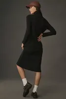 Donni Turtleneck Rib Sweater Midi Dress