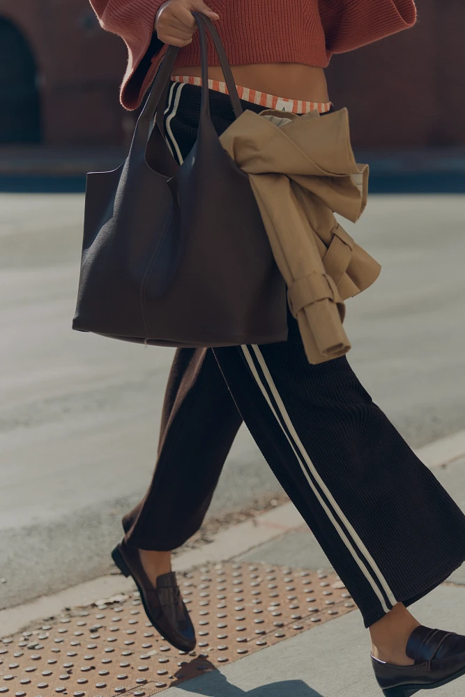 DONNI. The Thermal Crop Stripe Pants