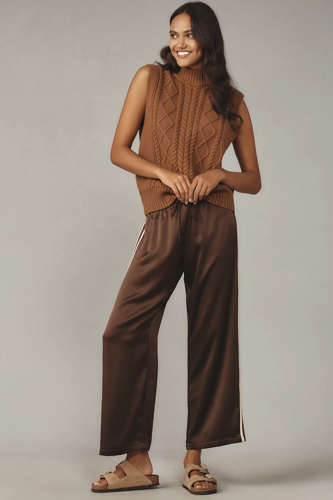 DONNI. The Silk Stripe Crop Pants