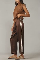 DONNI. The Silk Stripe Crop Pants