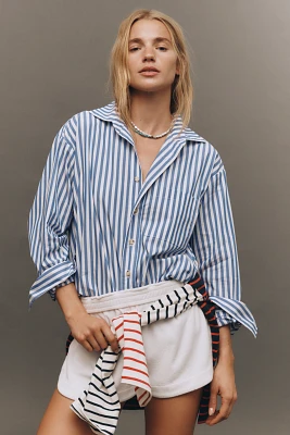 DONNI. The Pop Long-Sleeve Poplin Buttondown Shirt