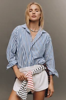 DONNI. The Pop Long-Sleeve Poplin Buttondown Shirt