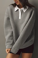 English Factory Long-Sleeve Collared Sweatshirt