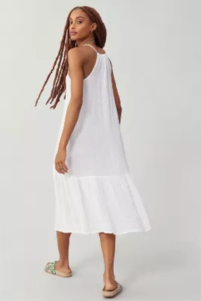 Sundry V-Neck Gauze Dress