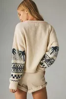 Sundry Palm Fair Isle Sweater