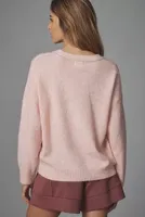 Sundry Rainbow-Stitched Oversized Sweater