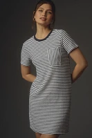 Sundry Short-Sleeve Striped Mini Dress