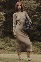 Sundry Long-Sleeve Wave Midi Dress