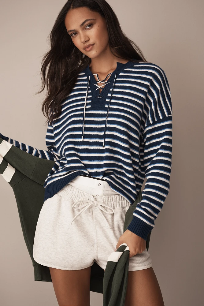 Sundry Lace-Up Sweater