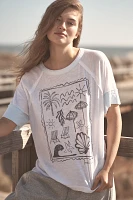 Sundry French Café Graphic Boyfriend Tee