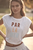 Sundry Par La Mer Graphic Muscle Tee