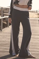 Sundry Wide-Leg Colorblock Sweatpants