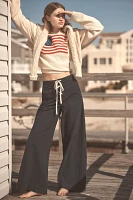 Sundry Lace-Up Wide-Leg Pants