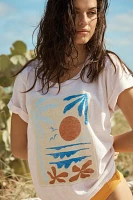 Sundry Beach Rolled-Sleeve Graphic Tee