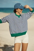 Sundry Asymmetrical Striped Long-Sleeve Top