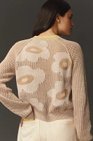 Sundry Daisy Open-Knit Crew-Neck Sweater