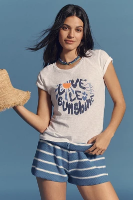 Sundry Rolled-Sleeve Graphic Tee