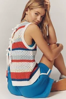 Sundry Tie-Back Stripe Knit Tank Top