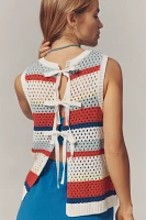 Sundry Tie-Back Stripe Knit Tank Top