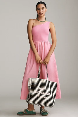 Sundry One-Shoulder Twofer Midi Dress