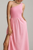 Sundry One-Shoulder Twofer Midi Dress