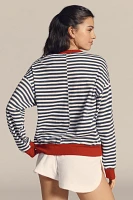 Sundry Stripe Long-Sleeve Pullover Top