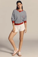 Sundry Stripe Long-Sleeve Pullover Top