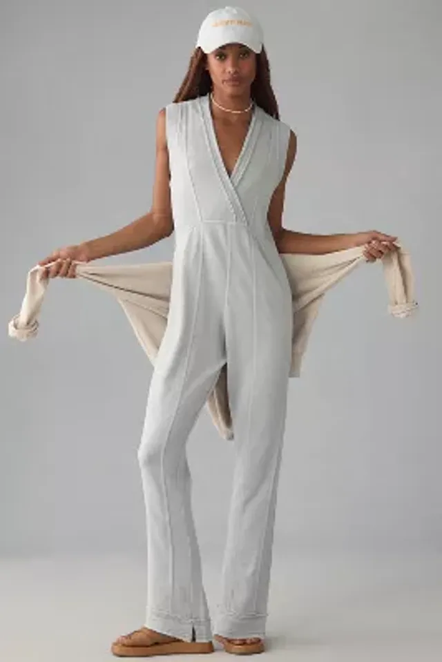 Daily Practice by Anthropologie Seamed Wide-Leg Jumpsuit