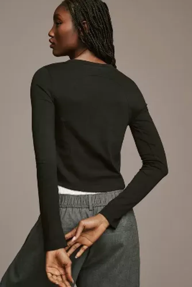 Daily Practice by Anthropologie Long-Sleeve Seamed Tee