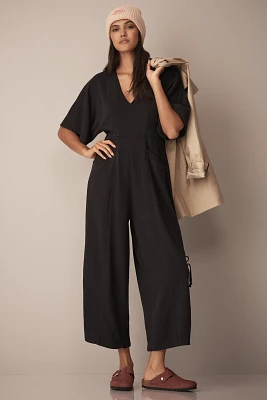 Daily Practice by Anthropologie Horizon Wide-Leg Jumpsuit: Short-Sleeve Edition